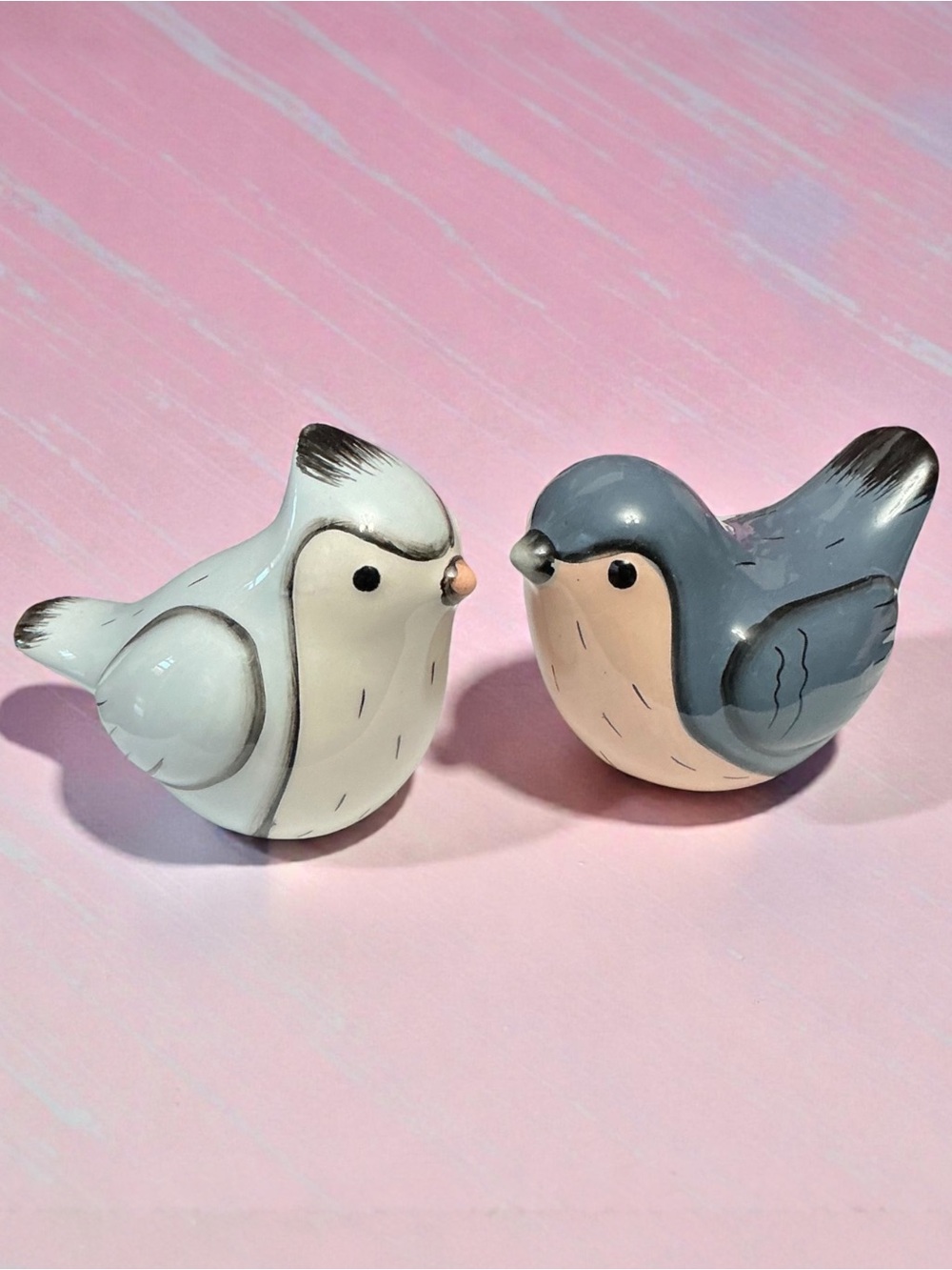 Target Ceramic Bird Figurine Pair in Blue & Cream
